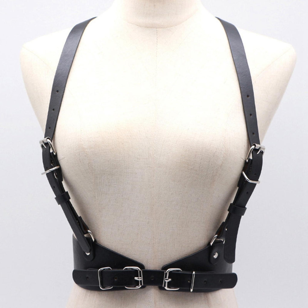 Leather Body Chest Straps Punk Harness Caged Waist Belt Gothic Body Strappy New