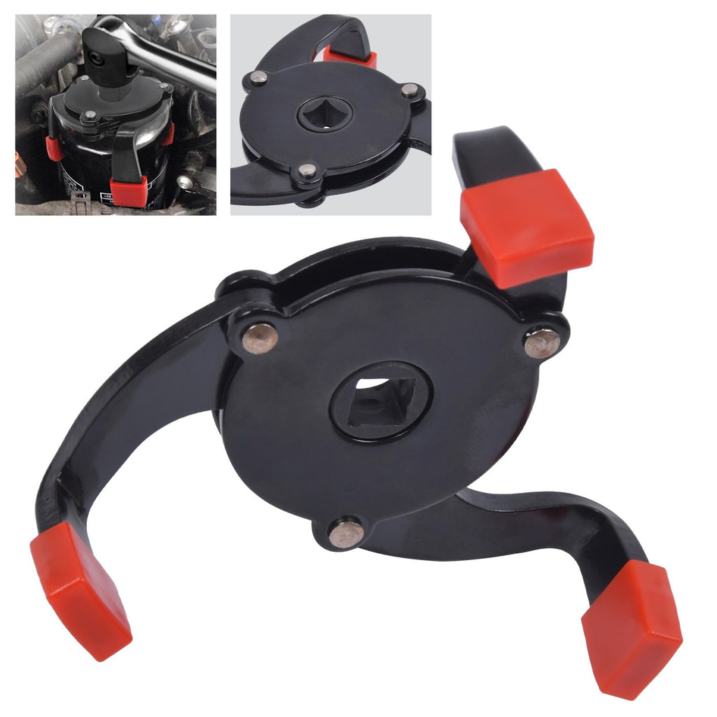 3 Jaw Oil Filter Wrench Oil Filter Removal Tool Non-slip Adjustable Universal