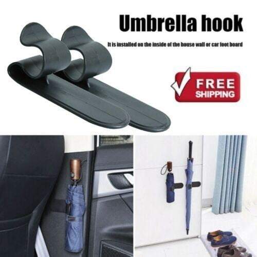 2 x Universal Car Interior Accessories Umbrella Hook Holder Hanger Clip Fastener
