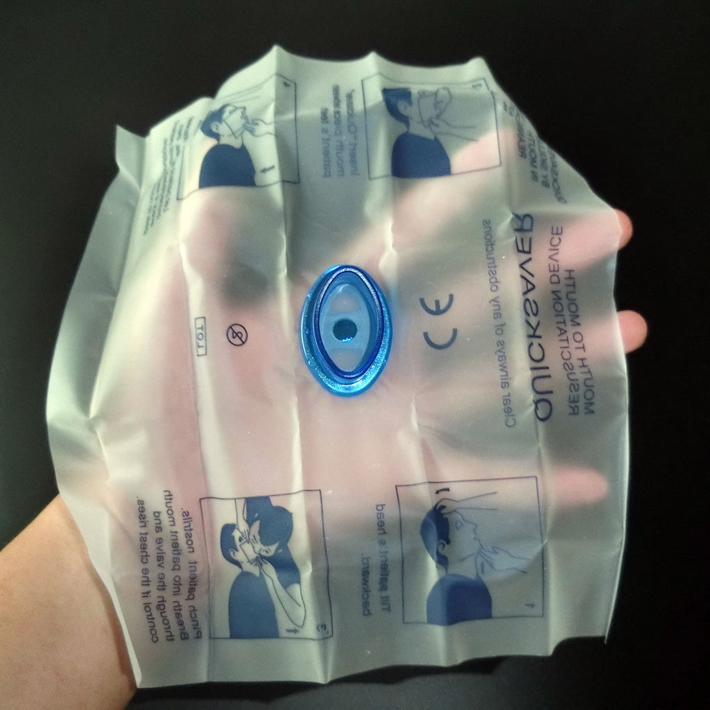 100*Oval Mouthpiece CPR Face Shiled One Way Valve First Aid Training Transparent