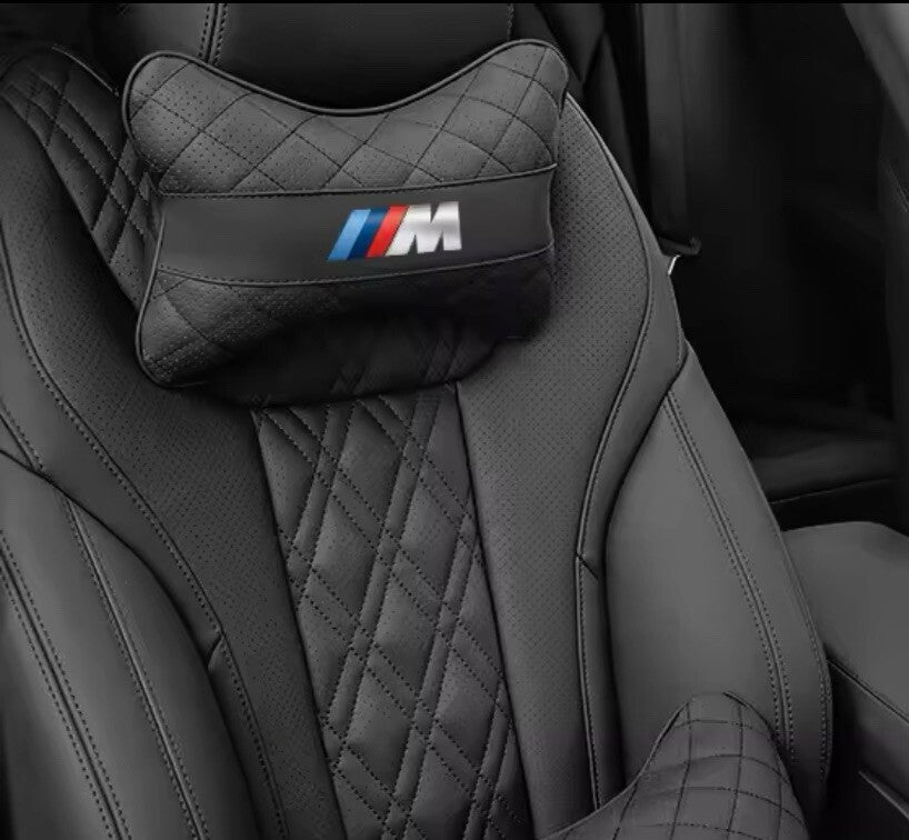 Luxury PU Leather B-M-W Headrest Cushion Neck Support Pillow for B-M-W M Sport