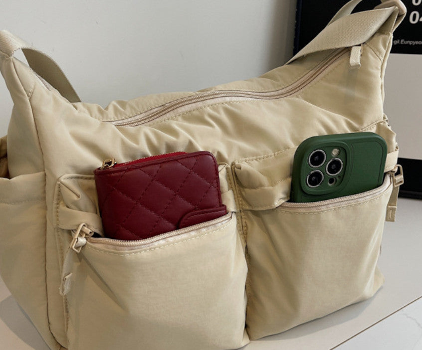 Canvas Shoulder Messenger Bag Large Capacity Retro Work Student UK