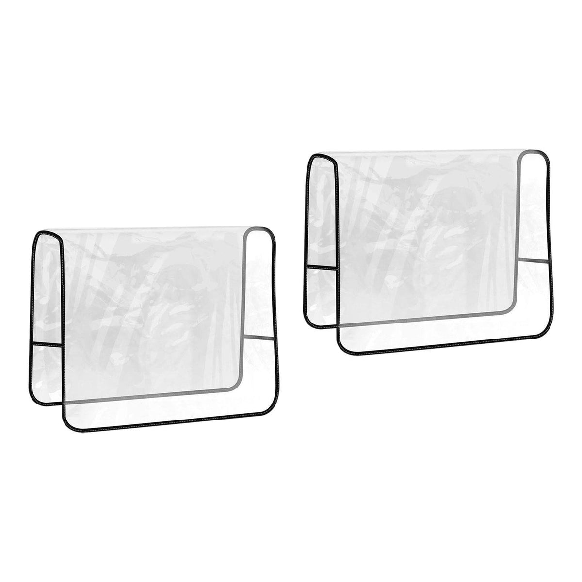 2x Salon Chair Covers Transparent Waterproof Clear for Most Salon Chairs