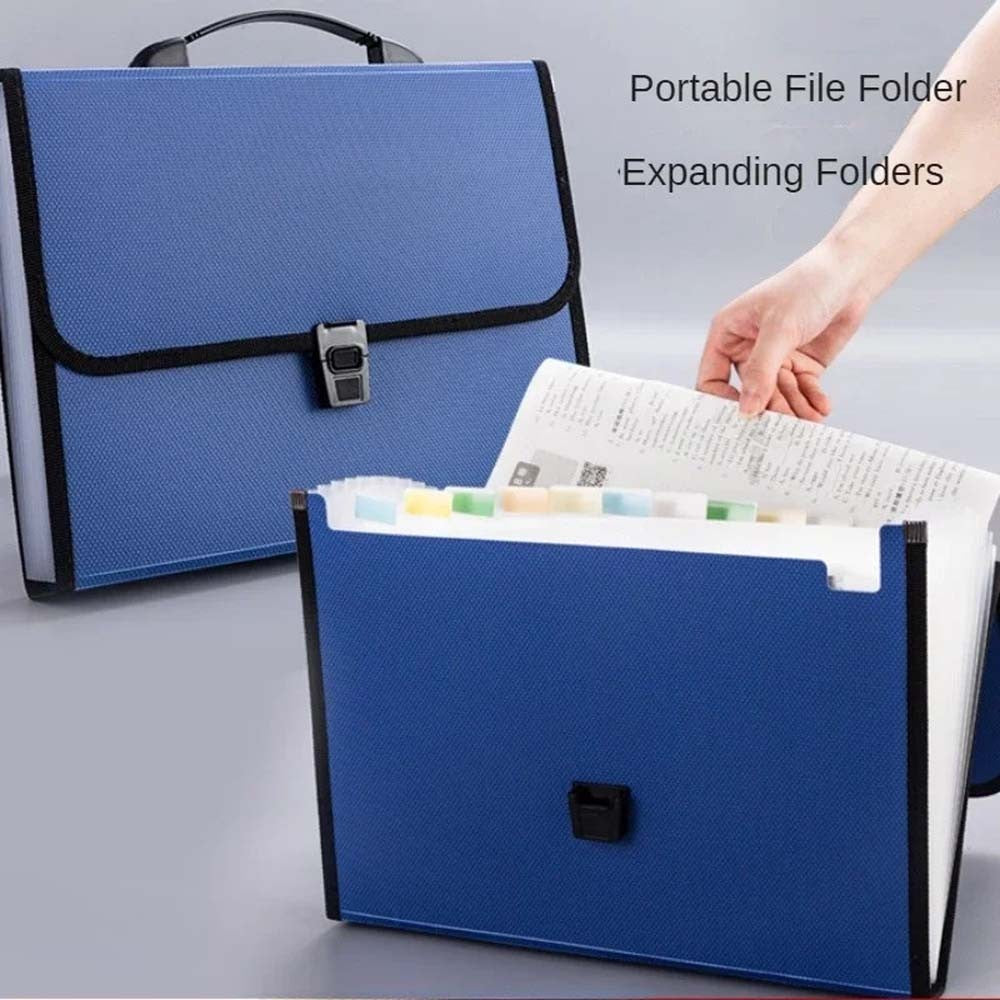 A4 13 Layer Large Capacity Expanding File Folder Document Storage Briefcase