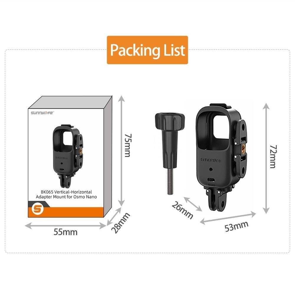Quick Release Horizontal Vertical Bracket for DJI Osmo Nano Camera Accessories