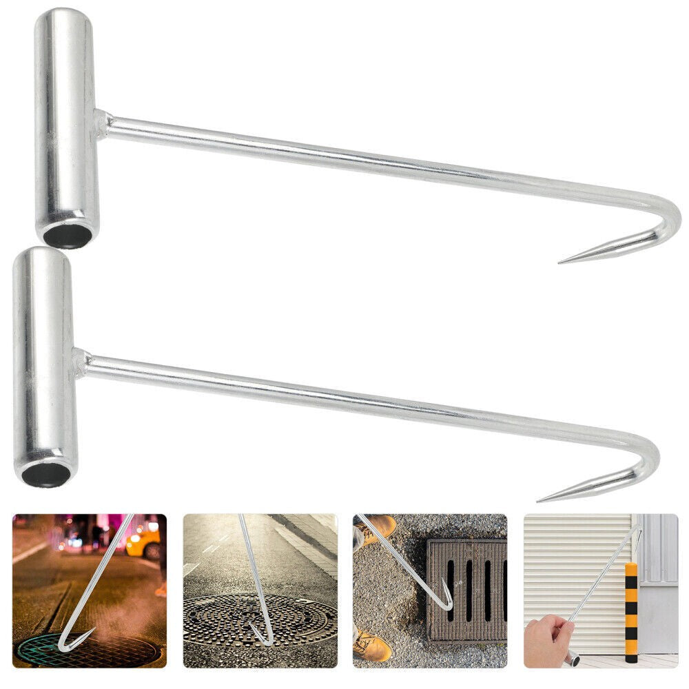 2*Manhole Cover Hooks, Cover Hooks, Lifting Hooks And Manhole Cover Lifters Made