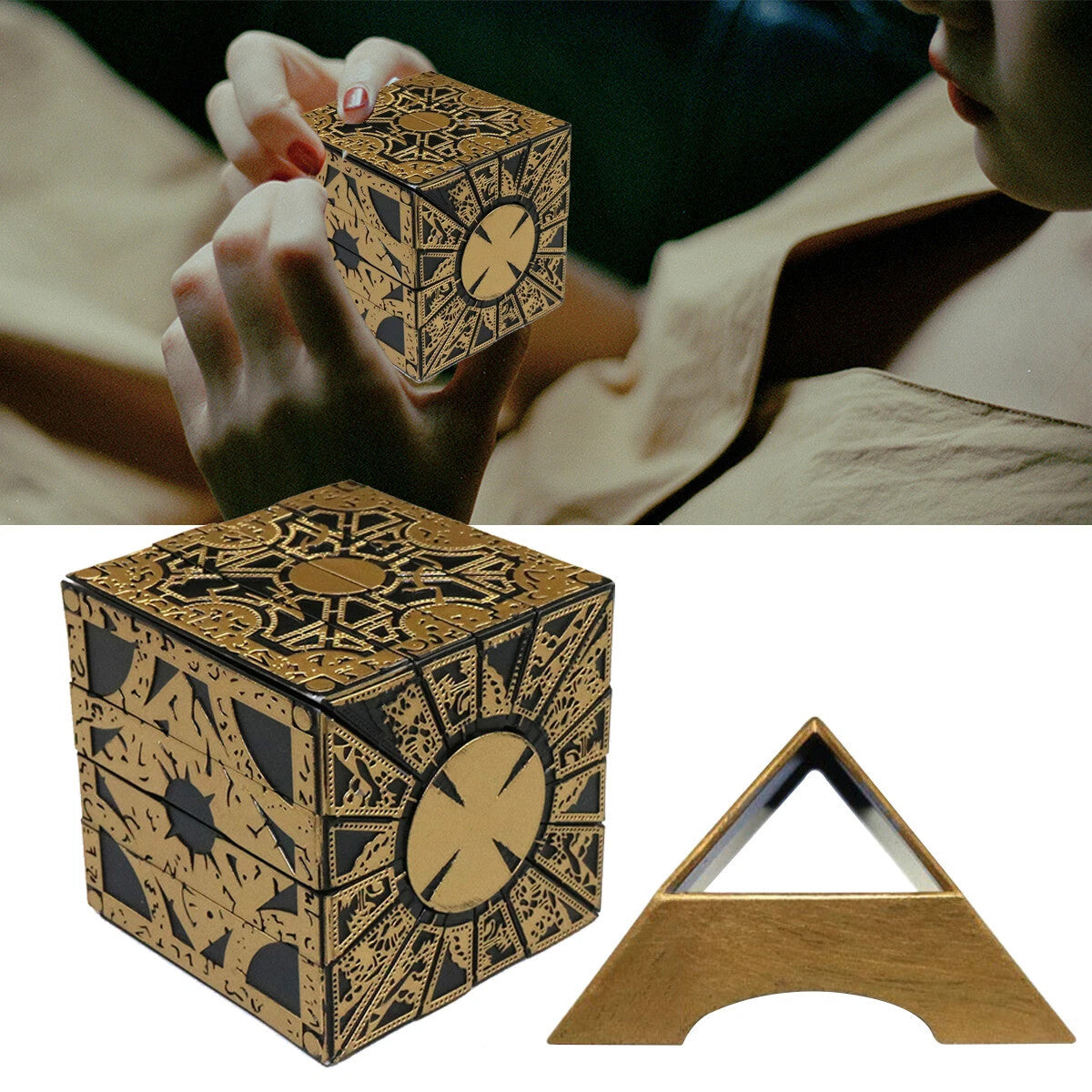 Hellraiser Puzzle Cube Horrorwood Stand Pinhead Lock Figure Unlocking Fun Horror