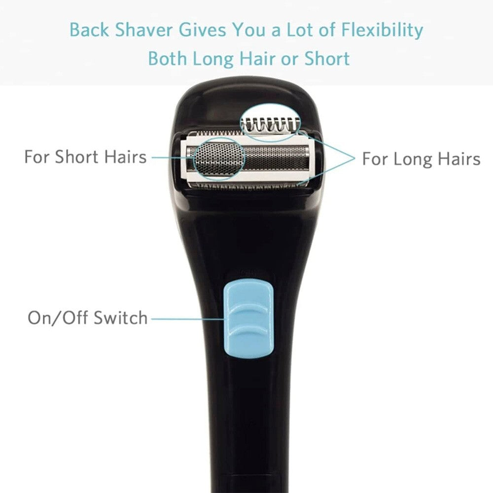 Men's Electric Back Hair Shaver Remover Body Trimmer Self Groomer Shaving Tool