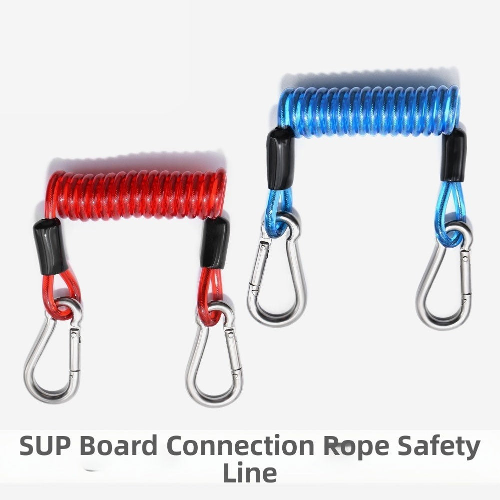 Paddle Board Connecting Safety Rope Elastic Coiled Bungee for Surfboard