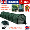 Garden Tunnel Shade Net Cover Portable Cloche Hoops for Balcony Yard Outside UK