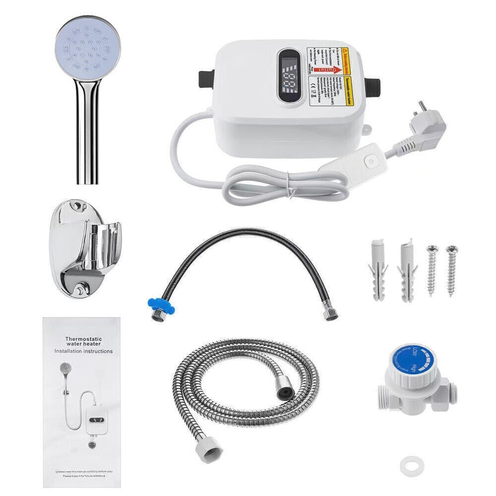 3500W Instant Electric Tankless Water Heater Under Sink Tap Boiler for Bathroom
