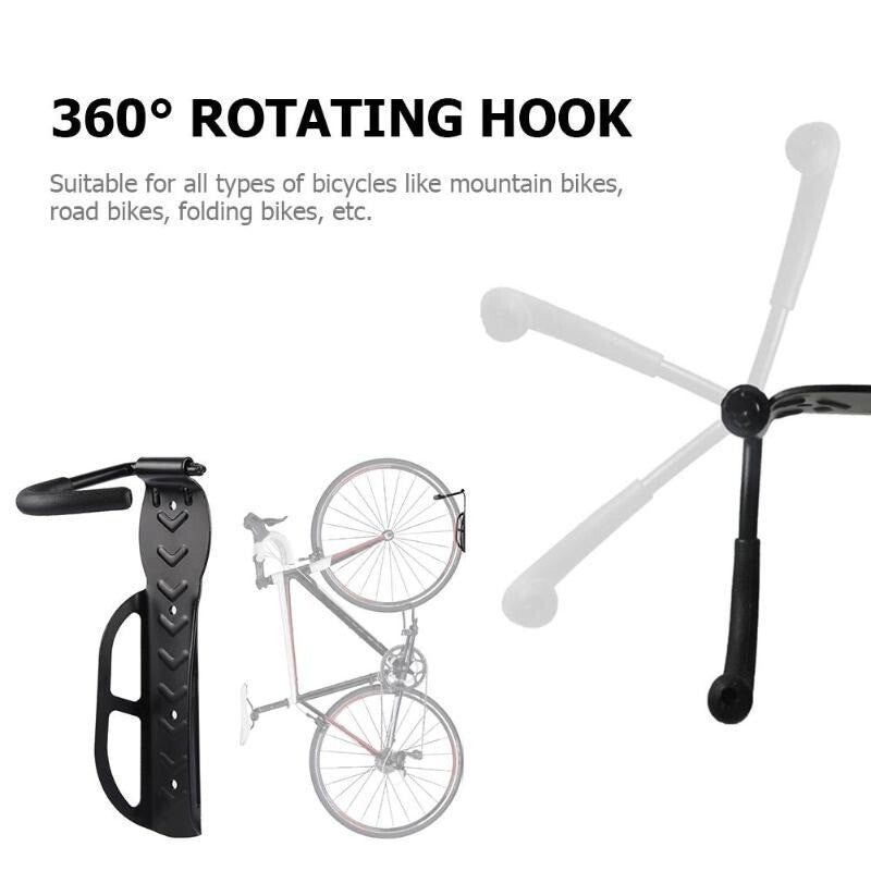 Bike Storage Wall Mounted Hook Bicycle Rack Hanger Holder Garage Steel Stand 4x