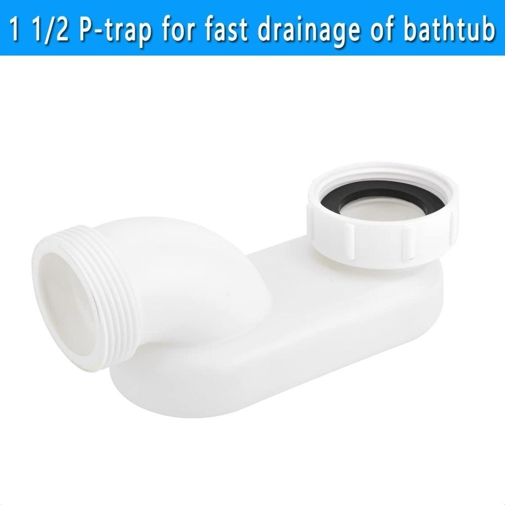 ABS Low Profile Flat 1 1/2 P Trap Kit Durable Freestanding Tub Drain  Bath