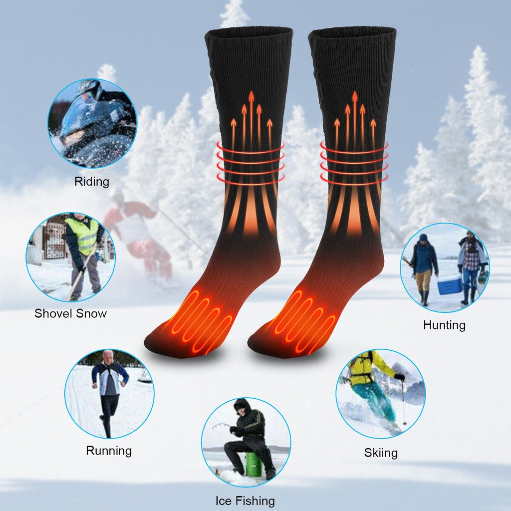 Heating Warm Heated Socks Electric Winter Men Women Ladies Thermal Feet Socks