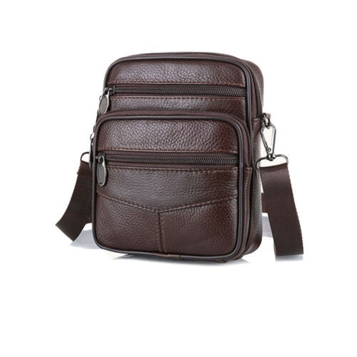 Vintage Men's Genuine Cow Leather Messenger Bag Shoulder Bag Handbag