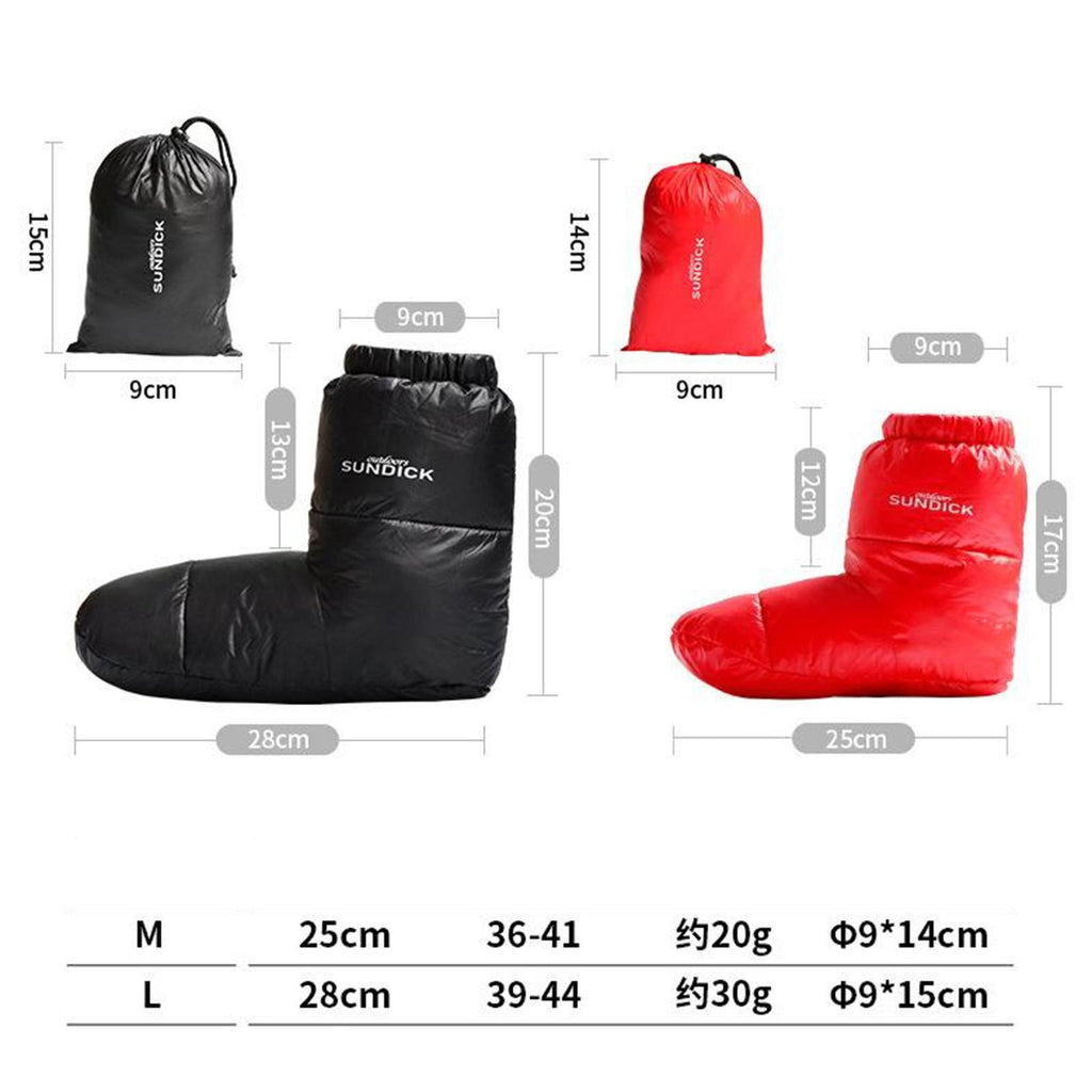 Outdoor Winter Duck Down Booties Thermal Slippers Camping Boots Shoe Covers