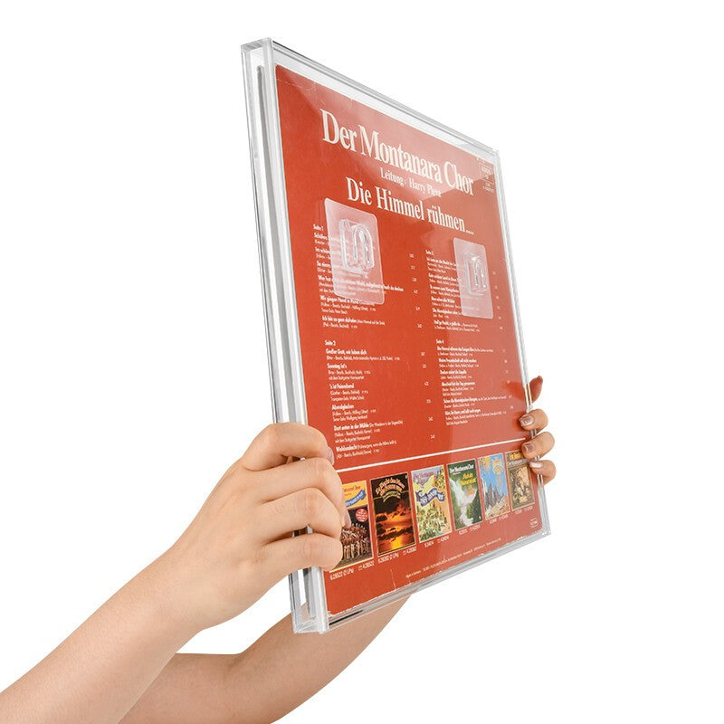 Acrylic Clear Vinyl Record CD Magazines Display Case Dustproof Protective Covers