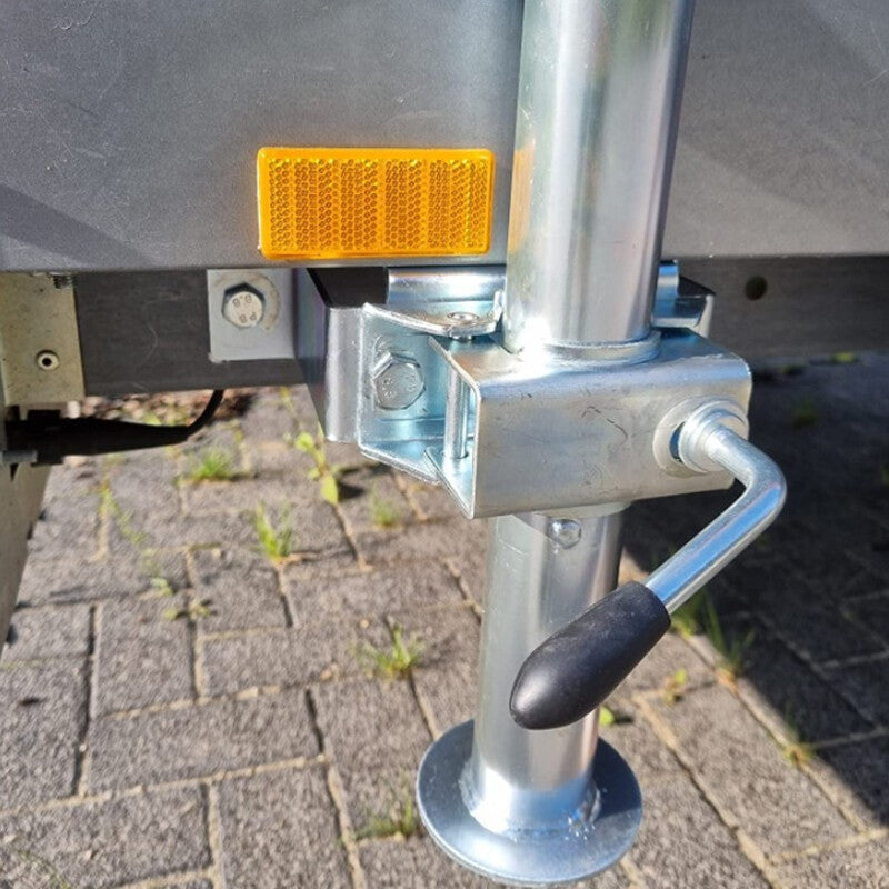 2X Trailer Leg Prop Stands and Clamps 48mmx700mm length Support Tube Caravan UK