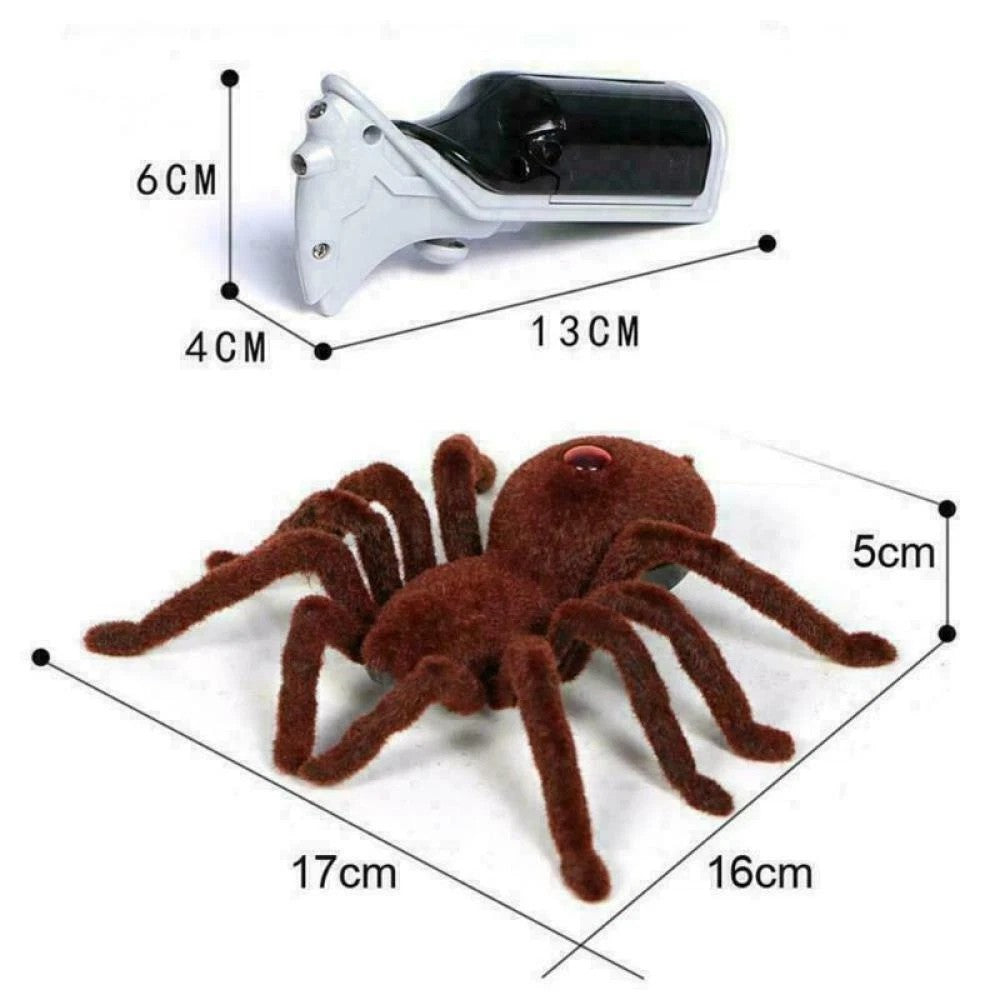 RC Tarantula Plush Spider Scary Prank Toy Infrared Remote Control for Children