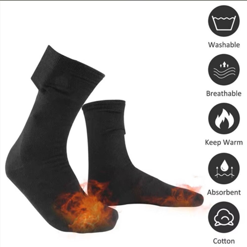 Fast Heating USB Heated Socks Cotton Electric Heated Socks  Outdoor Sports