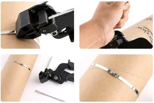 Stainless Steel Metal Cable Tie Tool Tensioner Cutter Heavy Duty Fastening Plier