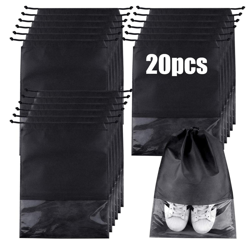 20x Large Portable Shoes Bag Travel Storage Pouch Drawstring Dust Bags Non-woven