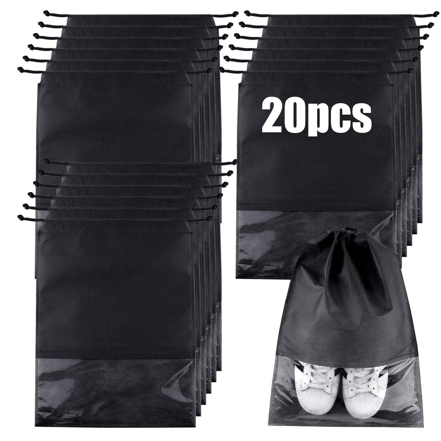 20x Large Portable Shoes Bag Travel Storage Pouch Drawstring Dust Bags Non-woven