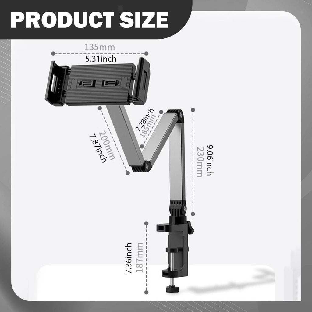 Gooseneck Phone Tablet Holder for Desk for Kitchen Living Room Laying Down