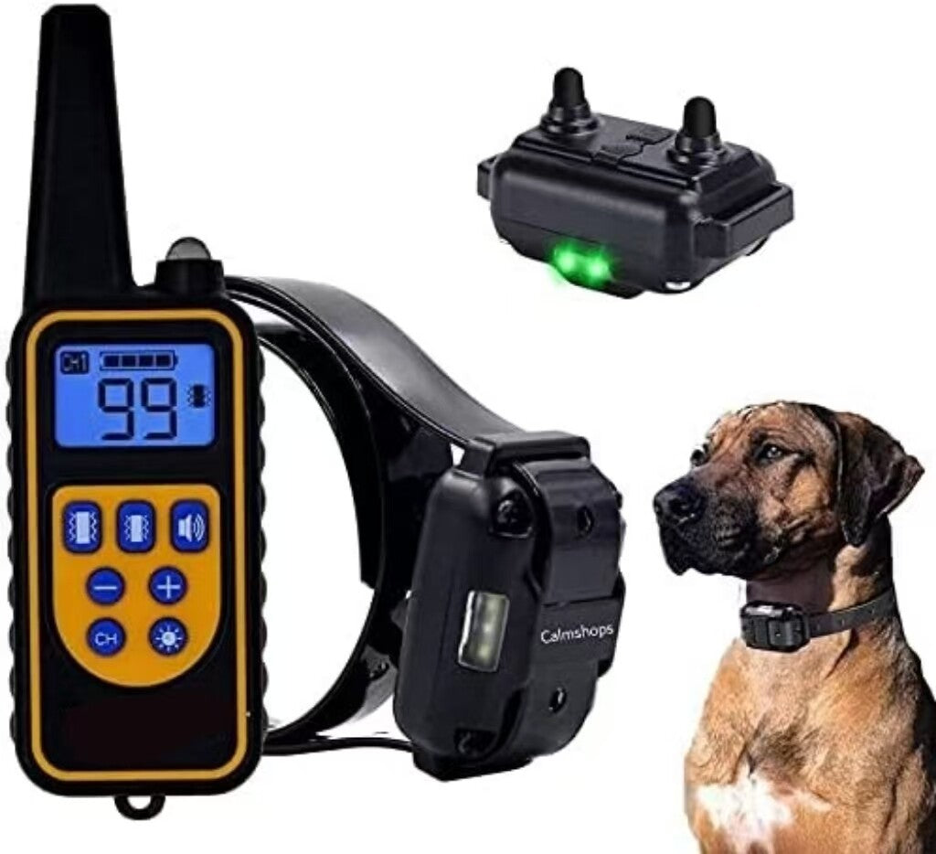 800m Remote-Controlled Electric Dog Training Collar with LCD Display