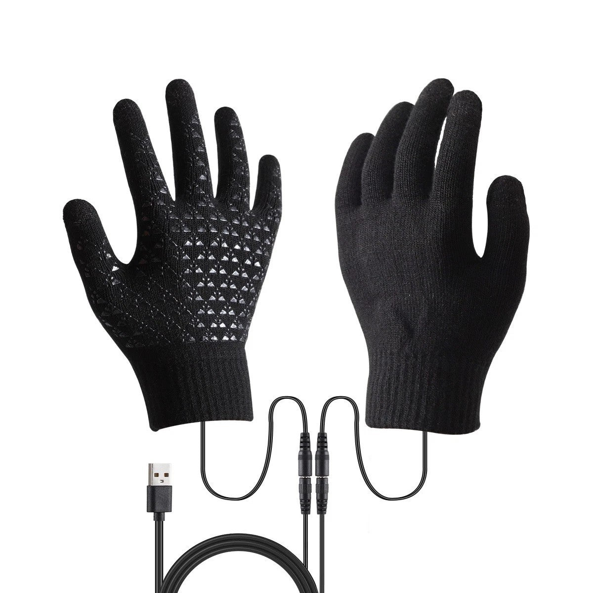 Electric Heated Gloves Rechargeable Battery Hand Warm Windproof Thermal Winter