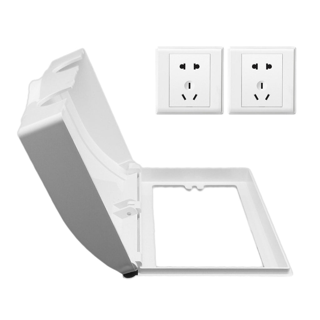 Double Socket Protector Cover Type Waterproof Box Child Safety Electric Plug