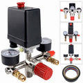 230V Pressure Switch Air Valve Manifold Compressor Control Regulator Gauges Tool