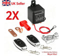 2X Wireless Remote Car Battery Disconnect Relay Master Kill Cut-off Switch