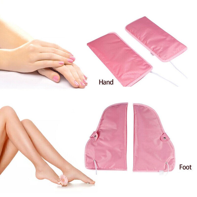 Electric Heated Gloves Mitts Infrared Therapy Treatment Warmer Salon Manicure