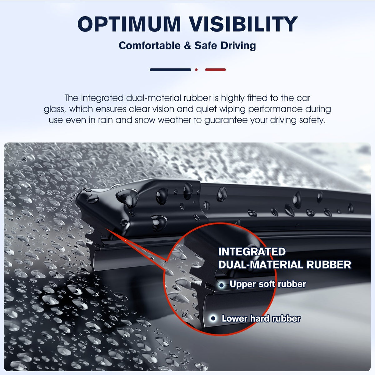 3Pcs Front Rear Windscreen Wiper Blades for Nissan Qashqai 2014-2021 New