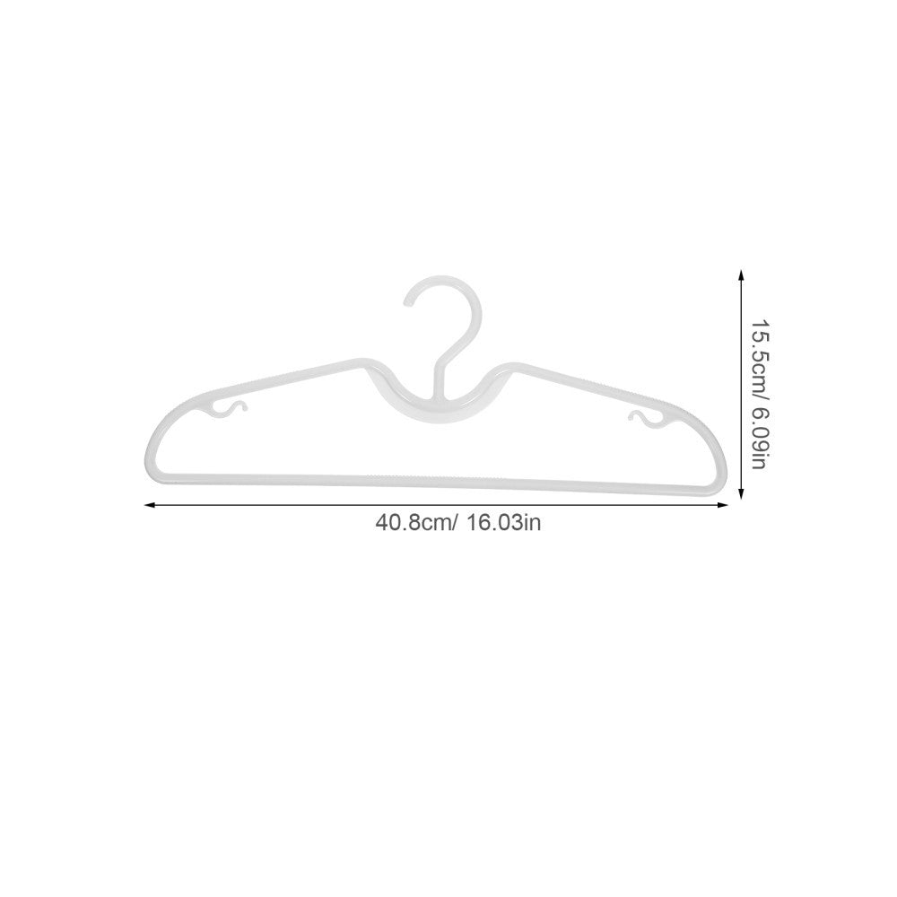10 Pcs Plastic Short Neck Non Slip Hangers Space Saving For Clothes Closet