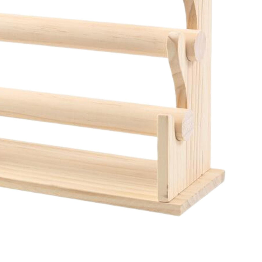 Wooden Hair Rope Bracelet Holder Bangles Jewelry Display Organizer Stand
