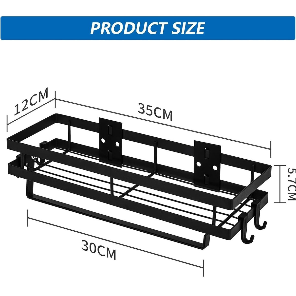 Spice Rack Wall Mounted Kitchen Spice Organizer Wall Shelf Kitchen Roll Holder