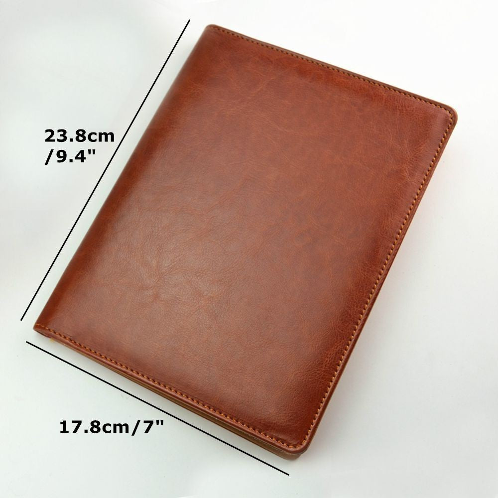 PU Leather A5 File Folder Office Clip Board Protective Document Bags Business
