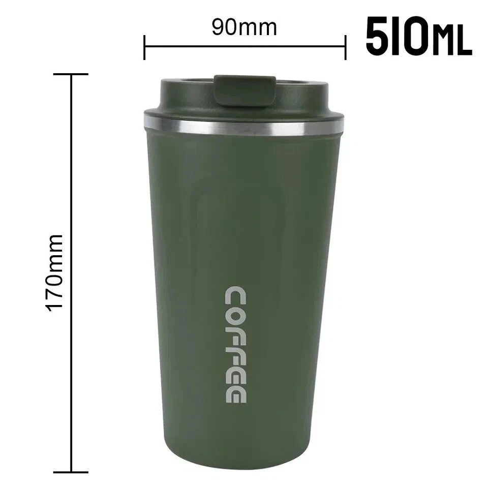 510 ML Stainless Steel Leakproof Insulated Thermal Travel Coffee Mug Cup Flask