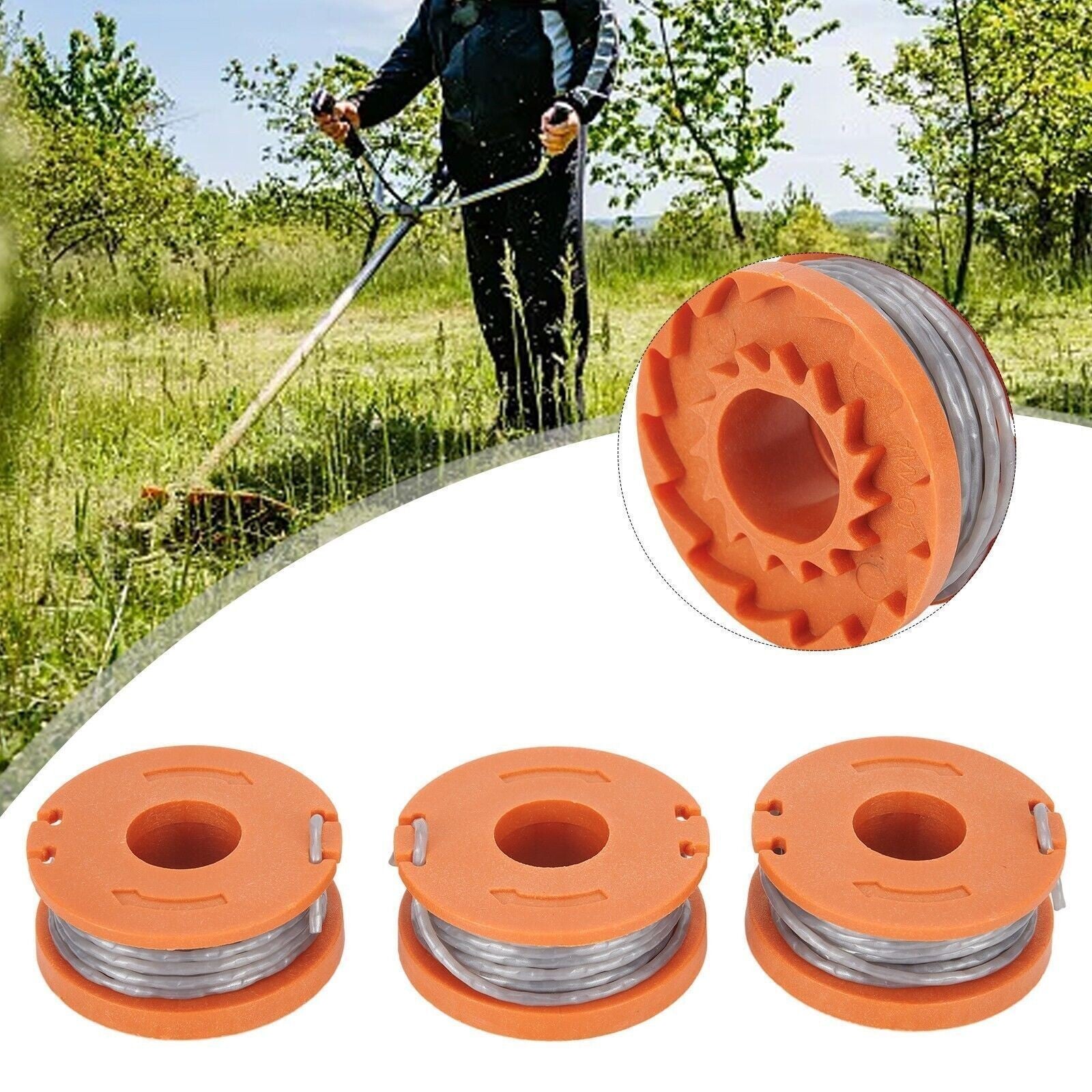 3 x Strimmer Trimmer Spool & Line McGregor MCT1825 MCT2X1825 FAST UK POST