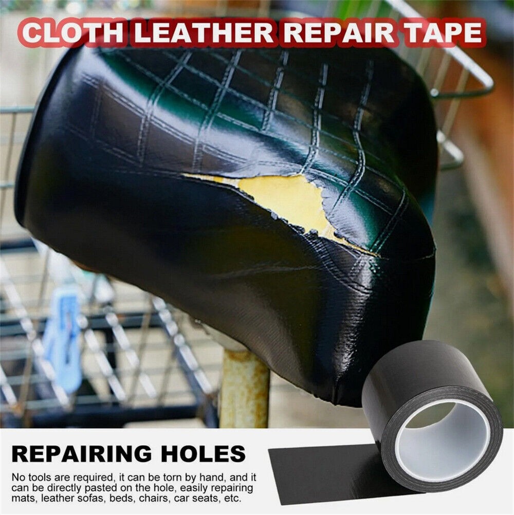 Leather Vinyl Repair Kit Black Filler Restore Car Seat Couch Sofa Bus Patch Tape