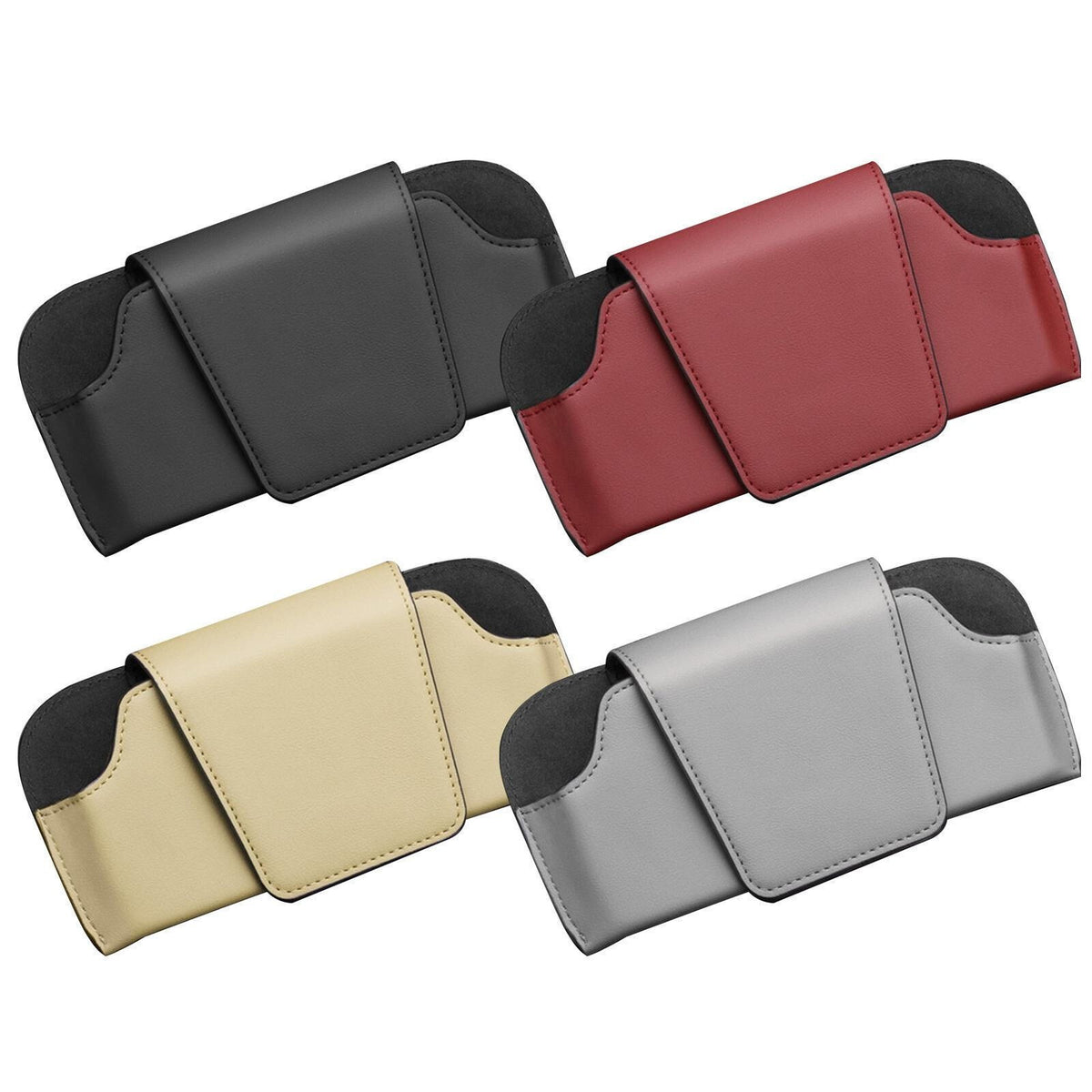 Car Sun Visor Sunglasses Case Holder Eye Glasses Box Clip Suede Shell Storage UK