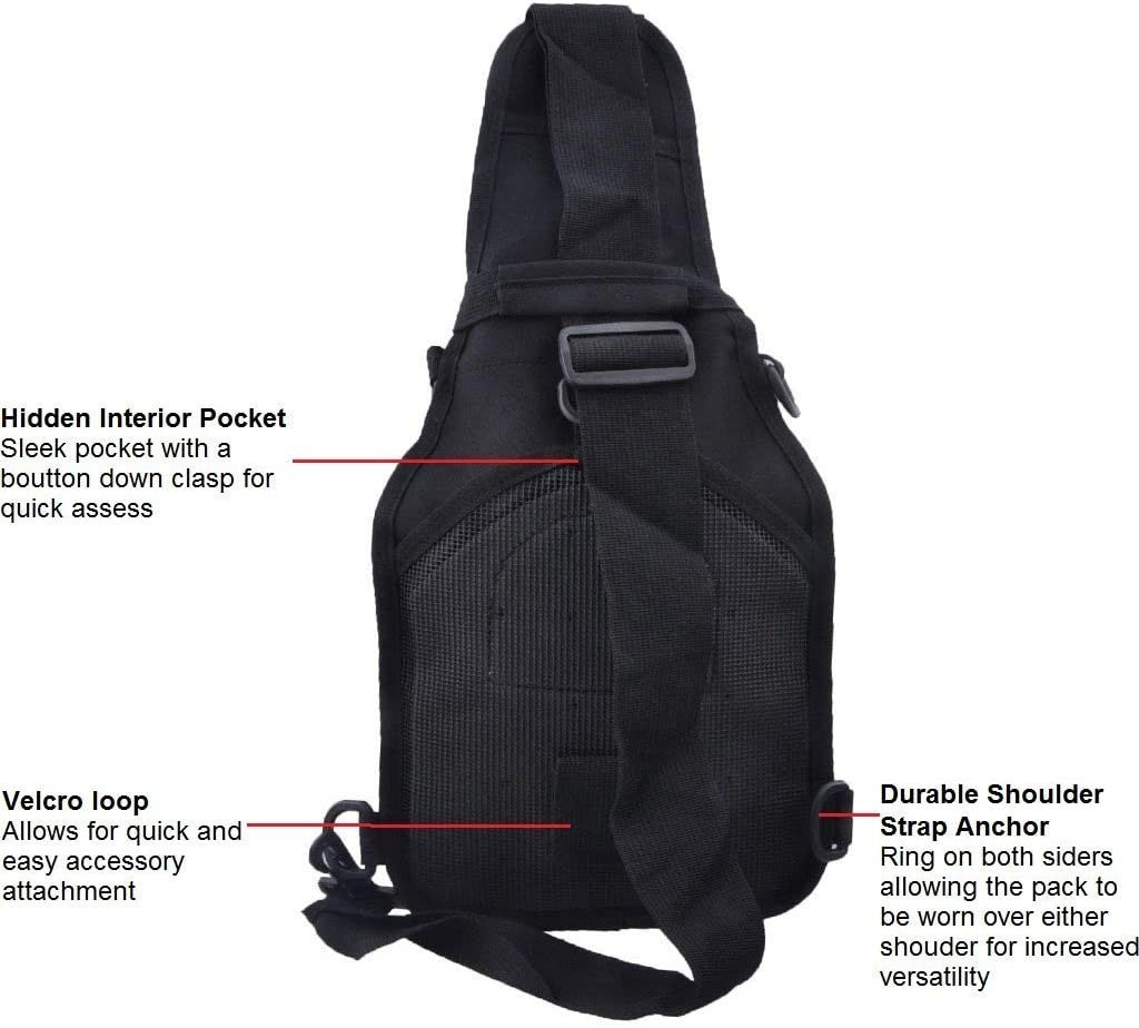 Outdoor Tactical Shoulder Bag Messenger Sling Chest Pack Military Molle Backpack