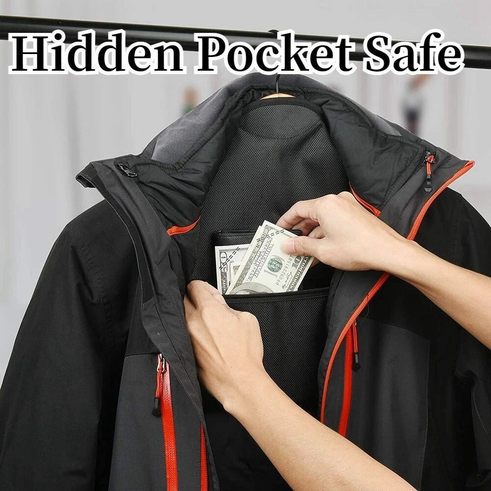 1pc Waterproof Hanger Diversion Safe Fireproof Secret Documents Pouch Valuables