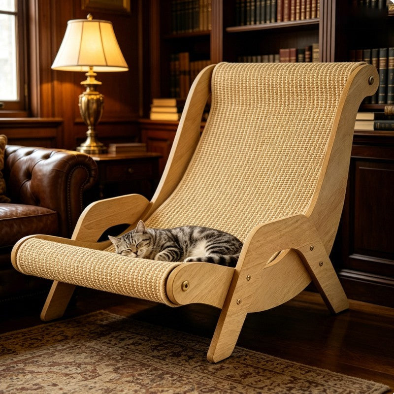 Cat Lounge Sofa Hammock Bed With Scratching Pad Pet Rest Chair For Kitten Sleep