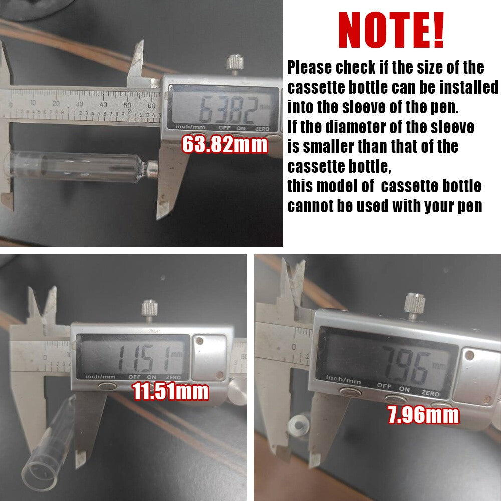 100Pcs 3ml Cartridges Cassette Bottle for Injection Pen Individual Packaging UK