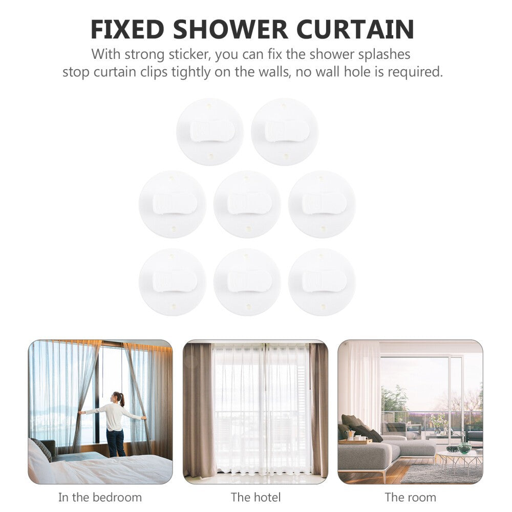 8 Pcs Shower Curtain Clip Bathroom Clips Holders Child Splash Guard for