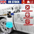 1/4" Quick Release Snow Foam Lance Pressure Washer Gun Soap Cannon Bottle 1L