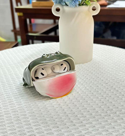Handmade Ugly Frog Wireless Earphone Protector Case,Weird Frog Case for Airpod